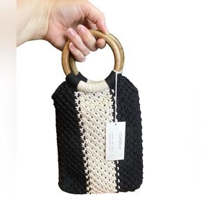 LAUDE THE LABEL X Curator The Gabby Mini Macrame Spring Bag NWT